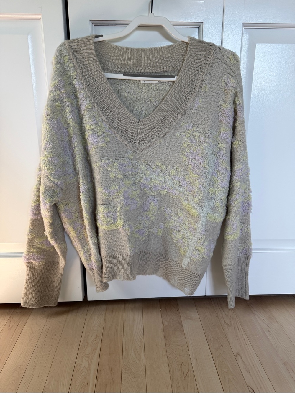 Anthropologie Pastel Floral Knit Pullover | NWT | S